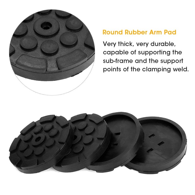 Suuonee 4PCS Round Rubber Arm Pads for Car Lifting Jack Stands and Floor Jacks Universal Fit Auto Truck SUV Weight Distribution Accessories - Image 4